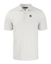 New York Yankees Cutter & Buck Pike Eco Symmetry Print Stretch Recycled Mens Big & Tall Polo White/Polished Mannequin Thumbnail Image
