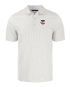 Minnesota Twins Cutter & Buck Pike Eco Symmetry Print Stretch Recycled Mens Big & Tall Polo White/Polished Mannequin Thumbnail Image