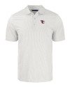 Cleveland Guardians Cutter & Buck Pike Eco Symmetry Print Stretch Recycled Mens Big & Tall Polo White/Polished Mannequin Thumbnail Image