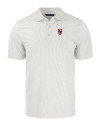 New York Mets Cutter & Buck Pike Eco Symmetry Print Stretch Recycled Mens Big & Tall Polo White/Polished Mannequin Thumbnail Image