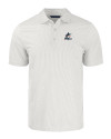 Miami Marlins Cutter & Buck Pike Eco Symmetry Print Stretch Recycled Mens Big & Tall Polo White/Polished Mannequin Thumbnail Image