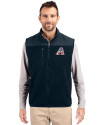 Arizona Diamondbacks Stars & Stripes Cutter & Buck Cascade Eco Sherpa Mens Big and Tall Fleece Vest Navy Blue Front Thumbnail Image