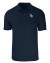 Tampa Bay Rays Cutter & Buck Forge Eco Stretch Recycled Mens Big & Tall Polo Navy Blue Mannequin Thumbnail Image