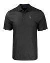 Colorado Rockies Cutter & Buck Pike Eco Tonal Geo Print Stretch Recycled Mens Big & Tall Polo Black Mannequin Thumbnail Image