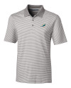 View image 11: Miami Dolphins Cutter & Buck Forge Tonal Stripe Stretch Mens Big and Tall Polo Polished Medium Gray Mannequin