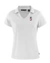 Seattle Mariners Stars & Stripes Cutter & Buck Daybreak Eco Recycled Womens V-neck Polo White Mannequin Thumbnail Image