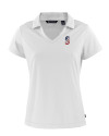 Seattle Mariners Stars & Stripes Cutter & Buck Daybreak Eco Recycled Womens V-neck Polo White Mannequin Thumbnail Image