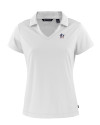 Miami Marlins Stars & Stripes Cutter & Buck Daybreak Eco Recycled Womens V-neck Polo White Mannequin Thumbnail Image