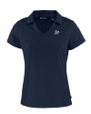 Athletics Stars And Stripes Cutter & Buck Daybreak Eco Recycled Womens V-neck Polo Navy Blue Mannequin Thumbnail Image
