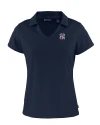 New York Yankees Stars & Stripes Cutter & Buck Daybreak Eco Recycled Womens V-neck Polo Navy Blue Mannequin Thumbnail Image