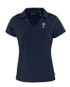 Philadelphia Phillies Stars & Stripes Cutter & Buck Daybreak Eco Recycled Womens V-neck Polo Navy Blue Mannequin Thumbnail Image