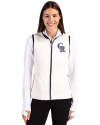 Colorado Rockies Stars & Stripes Cutter & Buck Cascade Eco Fleece Womens Vest Shell/Navy Blue Front Thumbnail Image