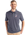 San Francisco Giants Stars & Stripes Cutter & Buck Pike Eco Symmetry Print Stretch Recycled Mens Polo Navy Blue/White Front Thumbnail Image