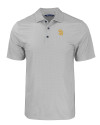 San Diego Padres Cutter & Buck Pike Eco Tonal Geo Print Stretch Recycled Mens Polo Elemental Grey Mannequin Thumbnail Image