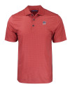 Miami Marlins Stars & Stripes Cutter & Buck Pike Eco Tonal Geo Print Stretch Recycled Mens Polo Cardinal Red Mannequin Thumbnail Image