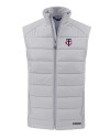 Minnesota Twins Cutter & Buck Evoke Hybrid Softshell Recycled Mens Full Zip Vest CONCRETE Mannequin Thumbnail Image