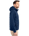 Colorado Rockies Stars & Stripes Cutter & Buck Evoke Hybrid Softshell Recycled Full Zip Mens Hooded Jacket Navy Blue Side Thumbnail Image