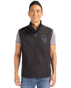 Colorado Rockies Cutter & Buck Charter Eco Recycled Mens Full-Zip Vest Black Front Thumbnail Image