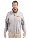 Idaho State Bengals College Vault Cutter & Buck Charter Eco Knit Recycled Big & Tall Full-Zip Jacket Polished Medium Gray Front Thumbnail Image