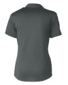 Nebraska Cornhuskers College Vault Cutter & Buck Prospect Eco Textured Stretch Recycled Womens Short Sleeve Polo Elemental Grey Mannequin Back Thumbnail Image