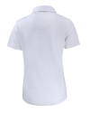 Nebraska Cornhuskers College Vault Cutter & Buck Prospect Eco Textured Stretch Recycled Womens Short Sleeve Polo White Mannequin Back Thumbnail Image