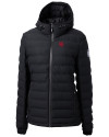 Nebraska Cornhuskers College Vault Cutter & Buck Mission Ridge Repreve® Eco Insulated Womens Puffer Jacket Black Mannequin Thumbnail Image