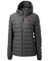 Nebraska Cornhuskers College Vault Cutter & Buck Mission Ridge Repreve® Eco Insulated Womens Puffer Jacket Elemental Grey Mannequin Thumbnail Image