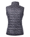 Nebraska Cornhuskers College Vault Cutter & Buck Rainier PrimaLoft® Womens Eco Insulated Full Zip Printed Puffer Vest Black Mannequin Back Thumbnail Image