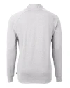 Nebraska Cornhuskers College Vault Cutter & Buck Adapt Eco Knit Heather Mens Quarter Zip Pullover Polished Heather Mannequin Back Thumbnail Image