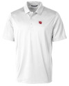 Nebraska Cornhuskers College Vault Cutter & Buck Prospect Eco Textured Stretch Recycled Mens Short Sleeve Polo White Mannequin Thumbnail Image
