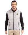 Minnesota Vikings Cutter & Buck Rainier Recycled Insulated Puffer Mens Full Zip Vest Polished Medium Gray Front Thumbnail Image