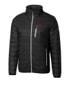 Nebraska Cornhuskers College Vault Cutter & Buck Rainier PrimaLoft® Mens Eco Insulated Full Zip Puffer Jacket Black Mannequin Thumbnail Image