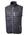 Nebraska Cornhuskers College Vault Cutter & Buck Rainier PrimaLoft® Mens Eco Insulated Full Zip Printed Puffer Vest Black Mannequin Thumbnail Image
