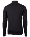 Nebraska Cornhuskers College Vault Cutter & Buck Virtue Eco Pique Recycled Quarter Zip Mens Big & Tall Pullover Black Mannequin Back Thumbnail Image