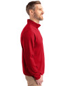 Nebraska Cornhuskers College Vault Cutter & Buck Virtue Eco Pique Recycled Quarter Zip Mens Big & Tall Pullover Red Side Thumbnail Image