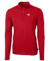Nebraska Cornhuskers College Vault Cutter & Buck Virtue Eco Pique Recycled Quarter Zip Mens Big & Tall Pullover Red Mannequin Thumbnail Image