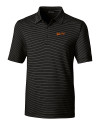 Idaho State Bengals College Vault Cutter & Buck Forge Pencil Stripe Stretch Mens Polo Black Mannequin Thumbnail Image