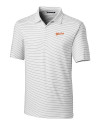 Idaho State Bengals College Vault Cutter & Buck Forge Pencil Stripe Stretch Mens Polo White Mannequin Thumbnail Image
