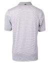 Nebraska Cornhuskers College Vault Cutter & Buck Virtue Eco Pique Micro Stripe Recycled Mens Big & Tall Polo Polished/White Mannequin Back Thumbnail Image
