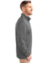 Idaho State Bengals College Vault Cutter & Buck Traverse Stretch Eco Quarter Zip Mens Big and Tall Pullover Elemental Grey Side Thumbnail Image
