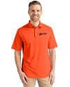 Idaho State Bengals College Vault Cutter & Buck Virtue Eco Pique Recycled Mens Polo College Orange Front Thumbnail Image