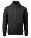 Nebraska Cornhuskers College Vault Cutter & Buck Charter Eco Recycled Mens Anorak Jacket Black Mannequin Thumbnail Image