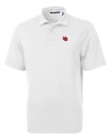 Nebraska Cornhuskers College Vault Cutter & Buck Virtue Eco Pique Recycled Mens Big and Tall Polo White Mannequin Thumbnail Image