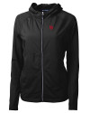 Nebraska Cornhuskers College Vault Cutter & Buck Adapt Eco Knit Hybrid Recycled Womens Full Zip Jacket Black Mannequin Thumbnail Image