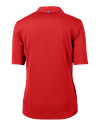 View image 12: Nebraska Cornhuskers College Vault Cutter & Buck Virtue Recycled Featherlight Pique Womens Polo Red Mannequin Back