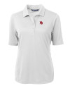 Nebraska Cornhuskers College Vault Cutter & Buck Virtue Eco Pique Recycled Womens Polo White Mannequin Thumbnail Image