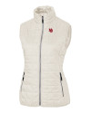 View image 7: Nebraska Cornhuskers College Vault Cutter & Buck Rainier Recycled Insulated Puffer Womens Full Zip Vest Coconut Mannequin