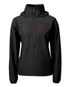 Nebraska Cornhuskers College Vault Cutter & Buck Charter Eco Recycled Womens Anorak Jacket Black Mannequin Thumbnail Image
