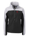 Nebraska Cornhuskers College Vault Cutter & Buck Charter Eco Recycled Womens Anorak Jacket Black/Polished Mannequin Thumbnail Image