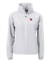 Nebraska Cornhuskers College Vault Cutter & Buck Charter Eco Recycled Womens Full-Zip Jacket Polished Medium Gray Mannequin Thumbnail Image